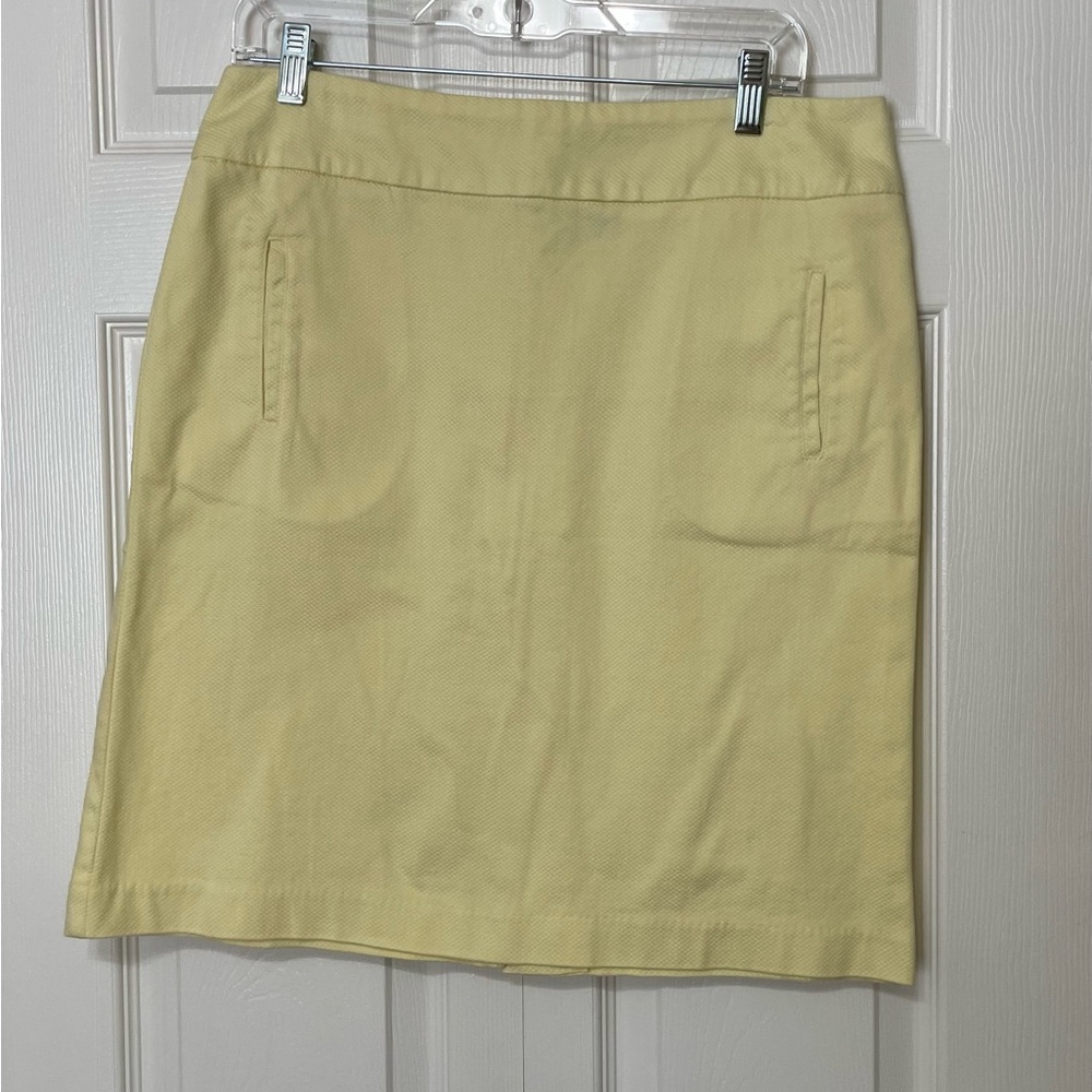 Sandro Yellow Pencil Skirt Knee-Length Casual